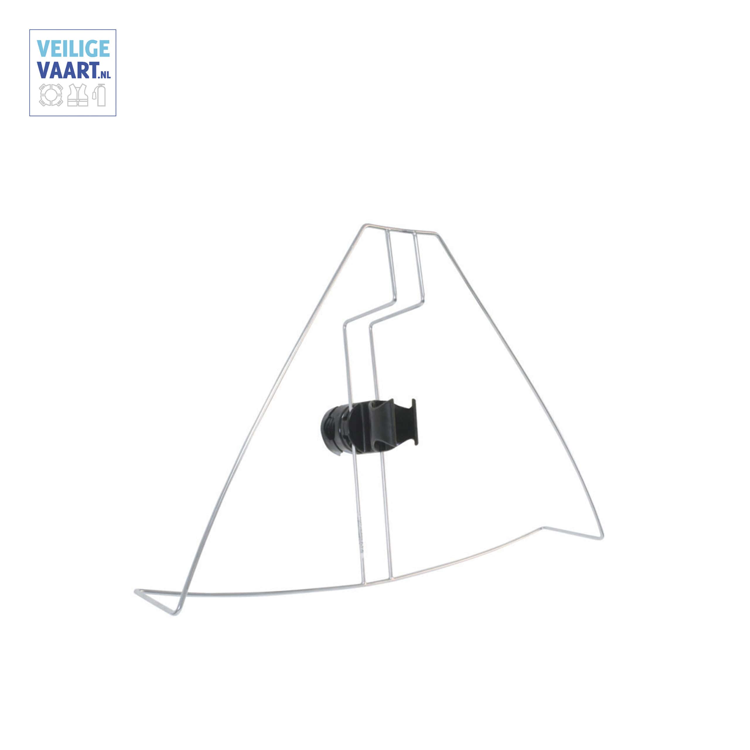 RVS_houder_voor_hoefijzer_reddingsboei_licht Lalizas hoefijzerboei houder