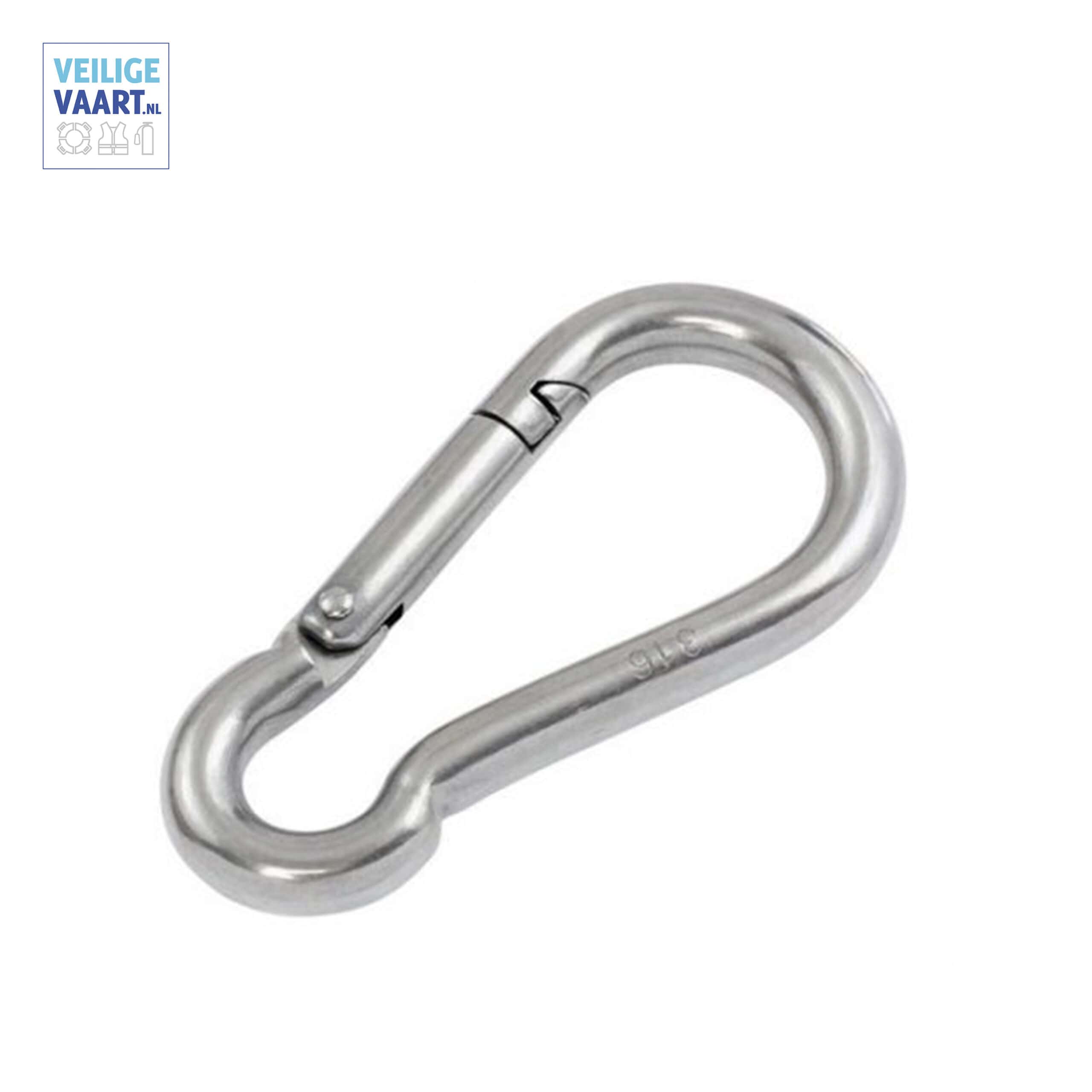 RVS karabijnhaak