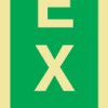 exit links pictogram verticaal