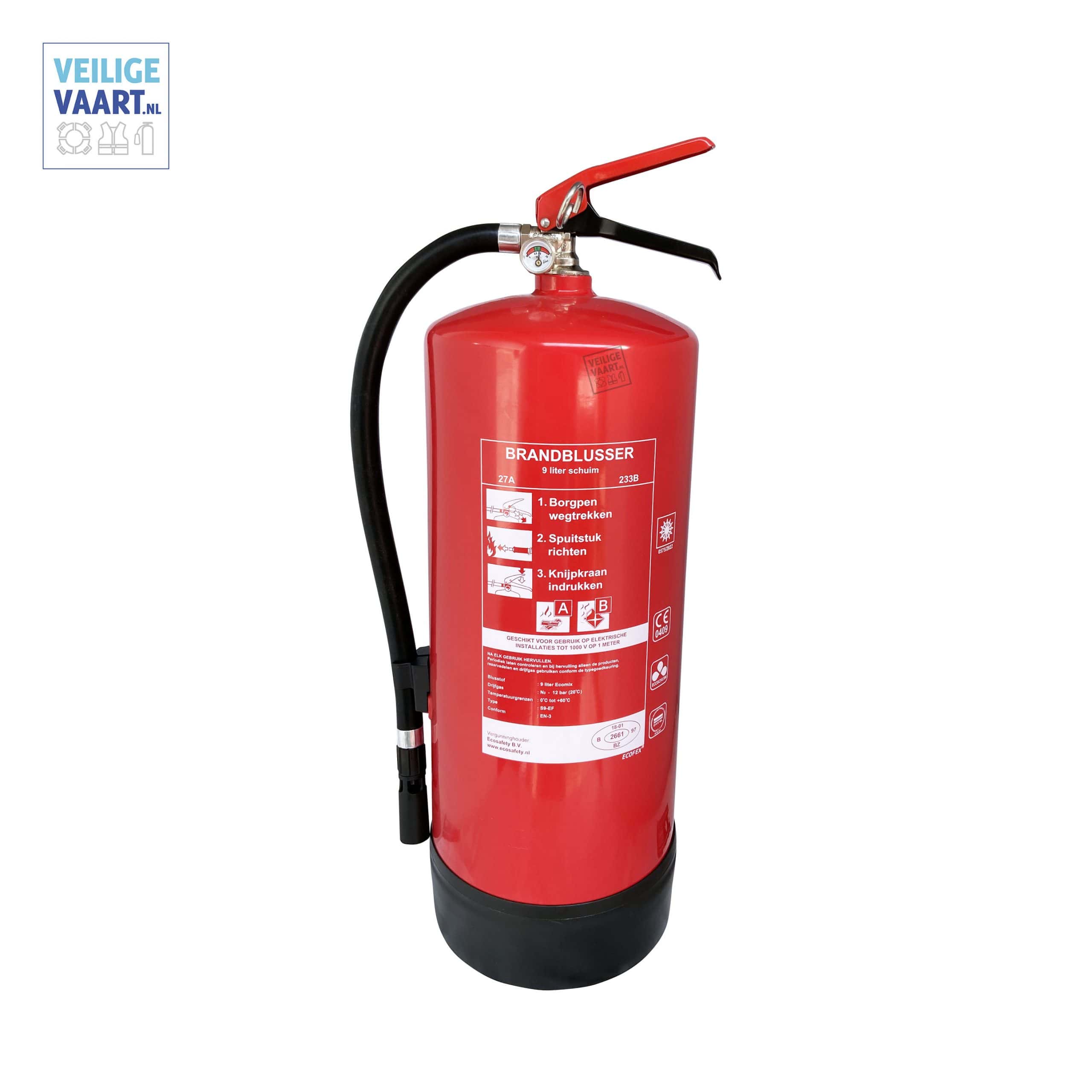 ecofex_brandblusser_fire_9ltr_schuim 9 Liter Schuimblusser
