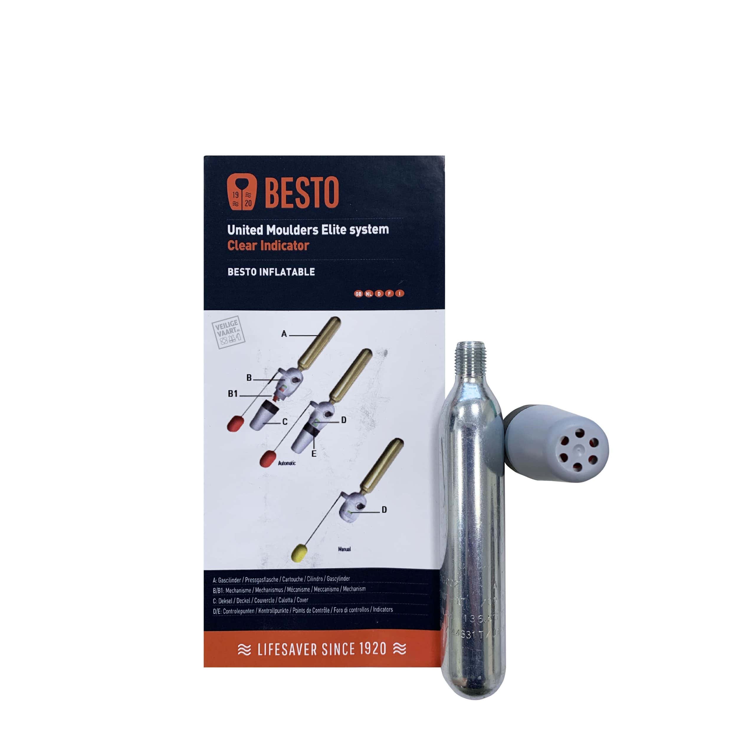 besto cylinder UML ELITE unitedmoulders herlaadset re-arm zonder logo United Moulders elite