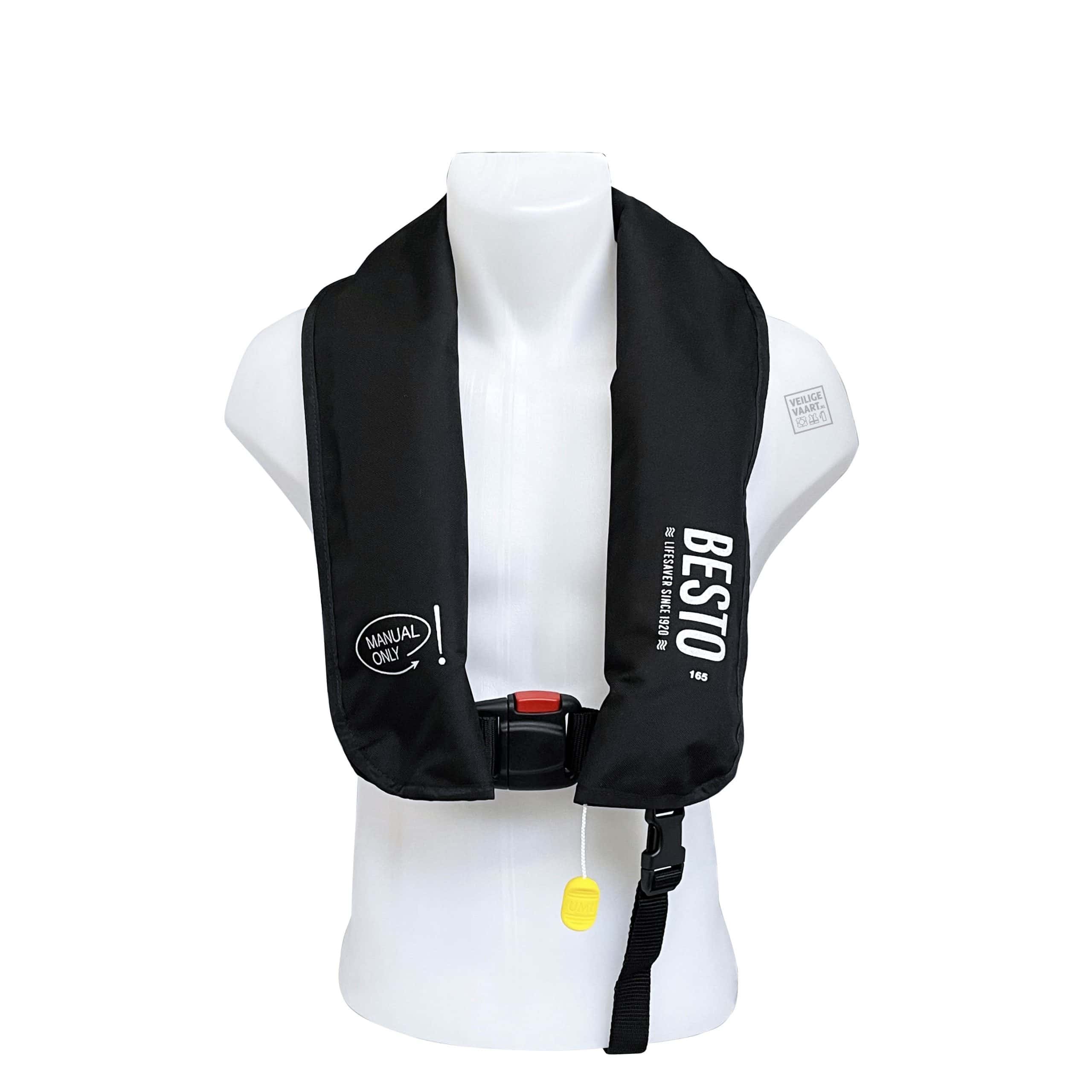besto165n manual zwart voor zonder logo Besto manueel reddingsvest