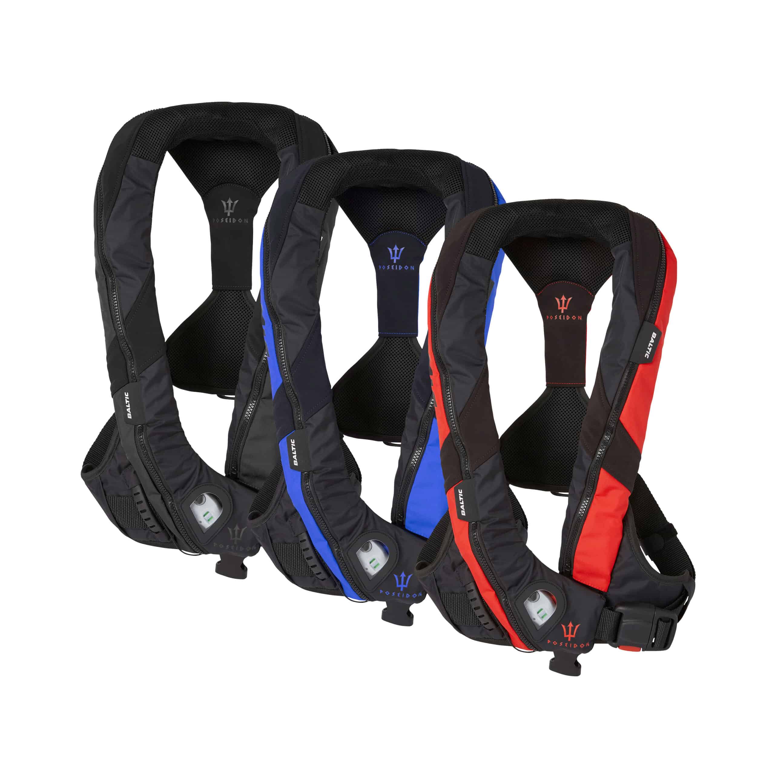 Poseidon 165N Zwart-Rood-Blauw Baltic Poseidon reddingsvest